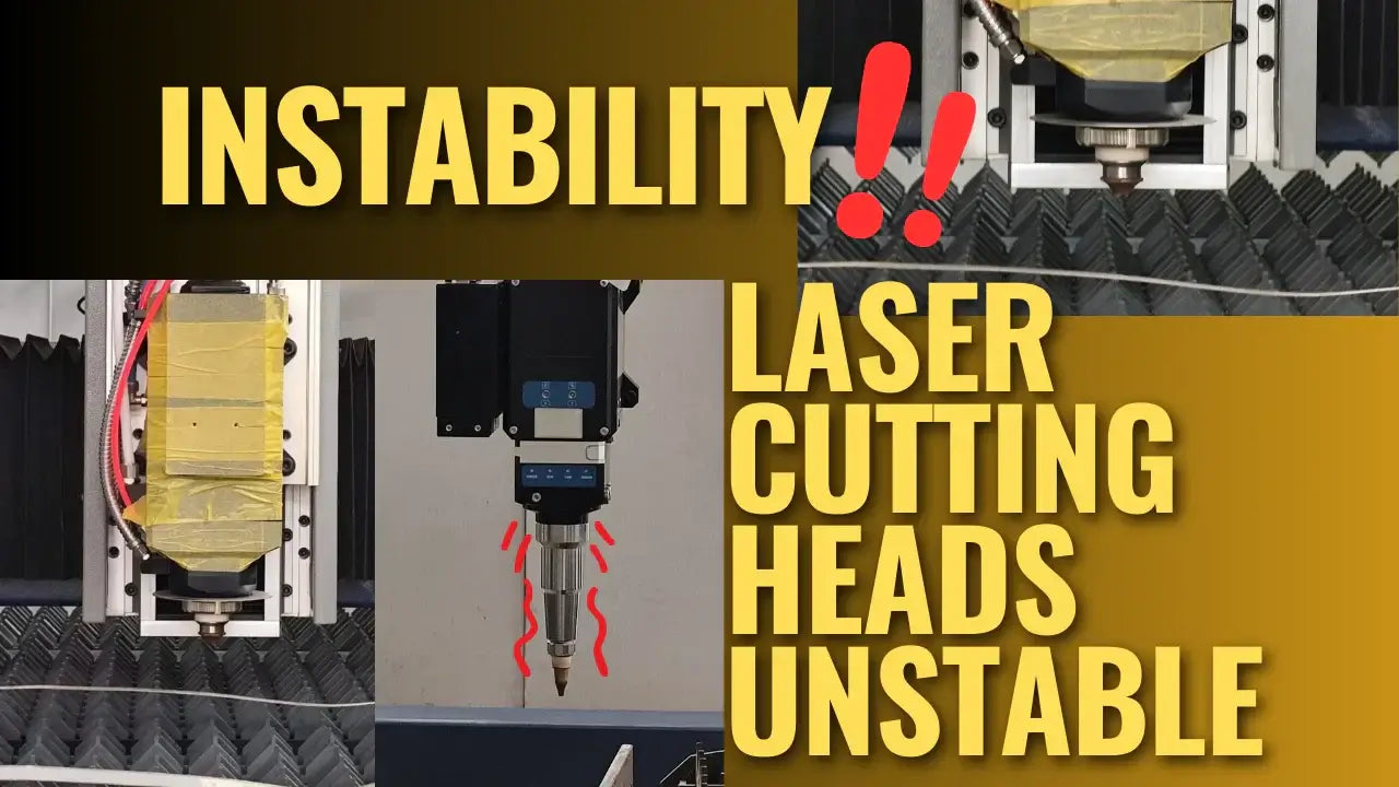 Instability issues with high-power fiber laser cutting heads during operation.