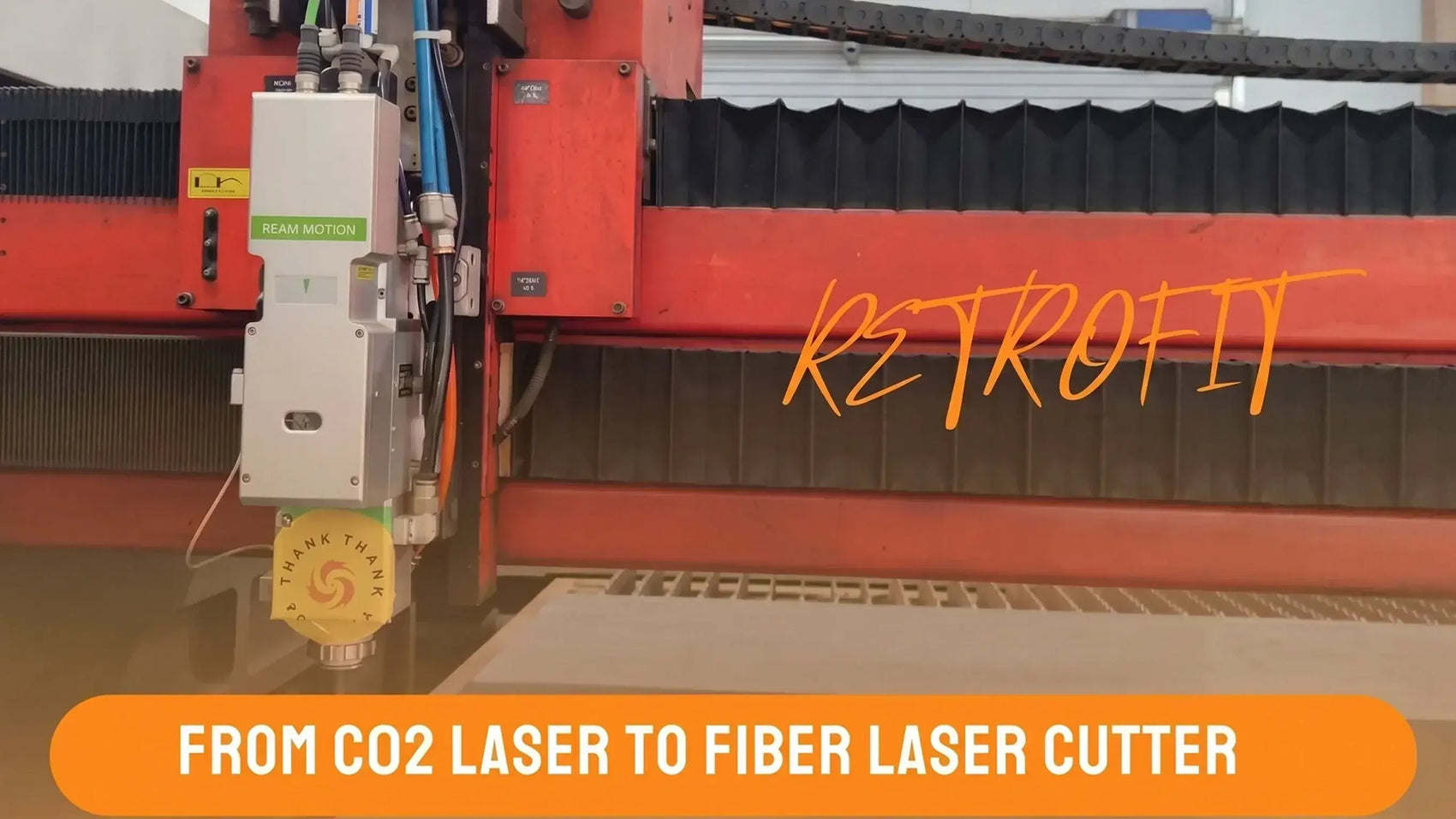 Converting a 2008 laser cutting machine into a fiber laser cutting machine: A case study of the CO2 cutting machine 4020
