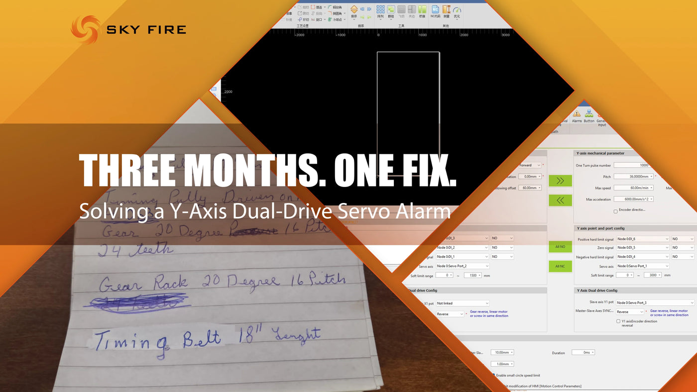 How We Solved a Y-Axis Dual-Drive Servo Alarm After Three Months