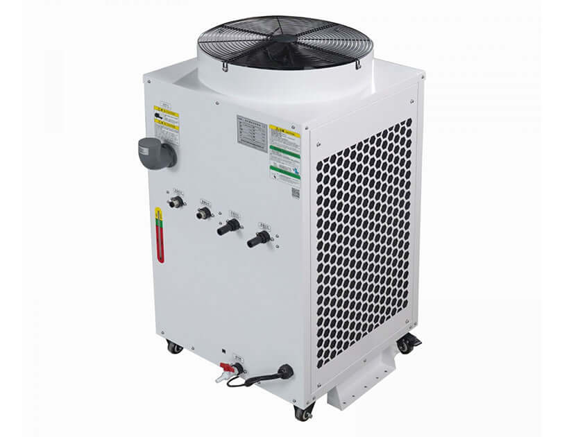 Water Chiller A laser chiller is a device that cools a laser machine to prevent overheating and improve efficiency. A laser chiller works by circulating a coolant, such as water or glycol, through a heat exchanger that absorbs the heat generated by the la