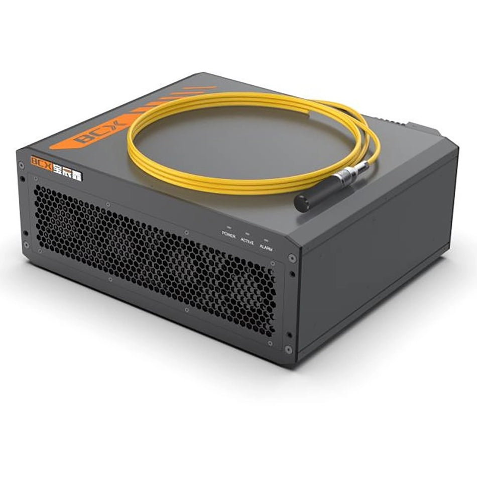Max Air-Cooling CW Laser Source BFSC Series by Shenzhen Baochenxin Laser Technology Co., Ltd. with yellow fiber cable.