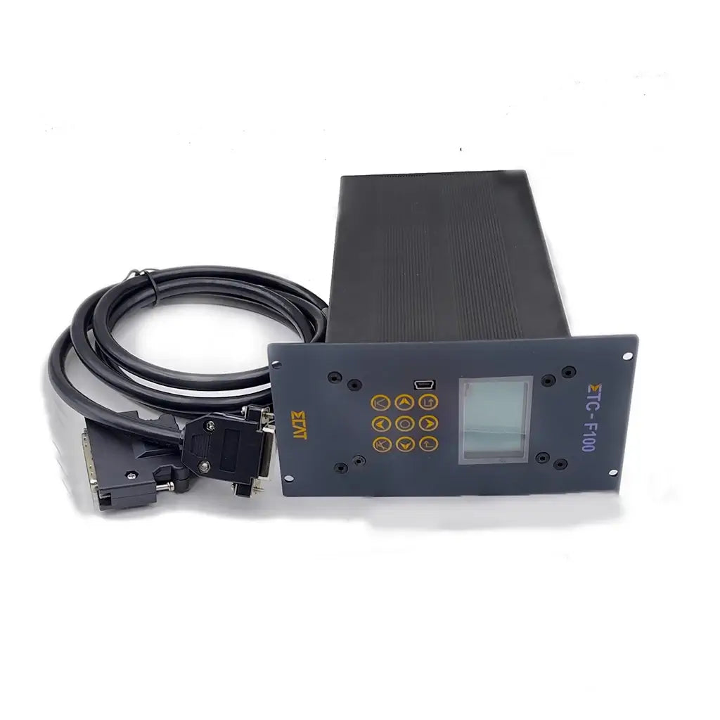 Control box for CO2 to fiber laser conversion with cable from Retrofit Essentials Package.