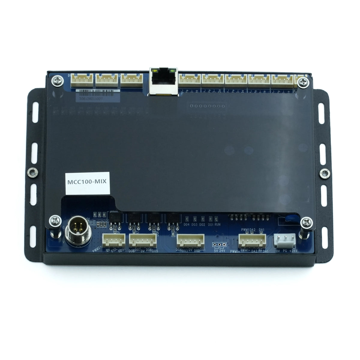 Au3tech laser cutting head & system control interface MCC100-MIX with various connection ports.