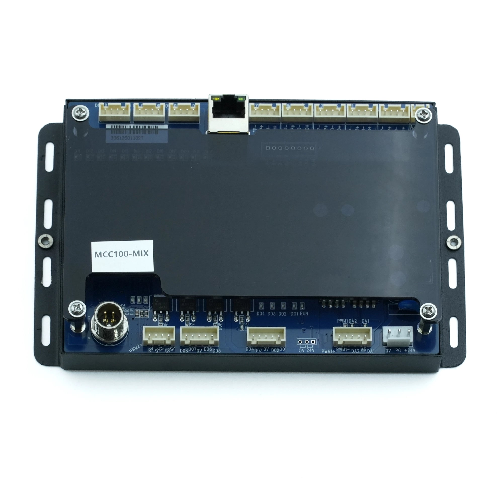 Au3tech laser cutting head & system control interface MCC100-MIX with various connection ports.