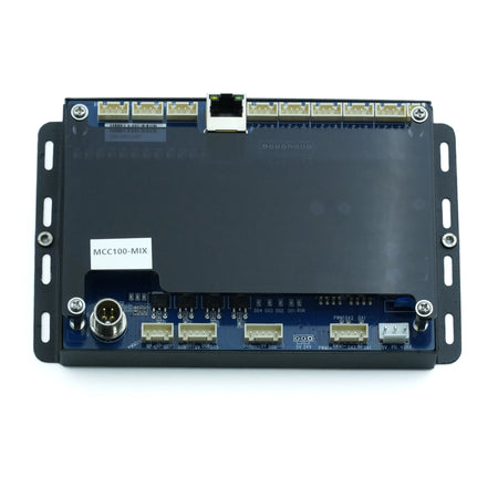 Au3tech laser cutting head & system control interface MCC100-MIX with various connection ports.