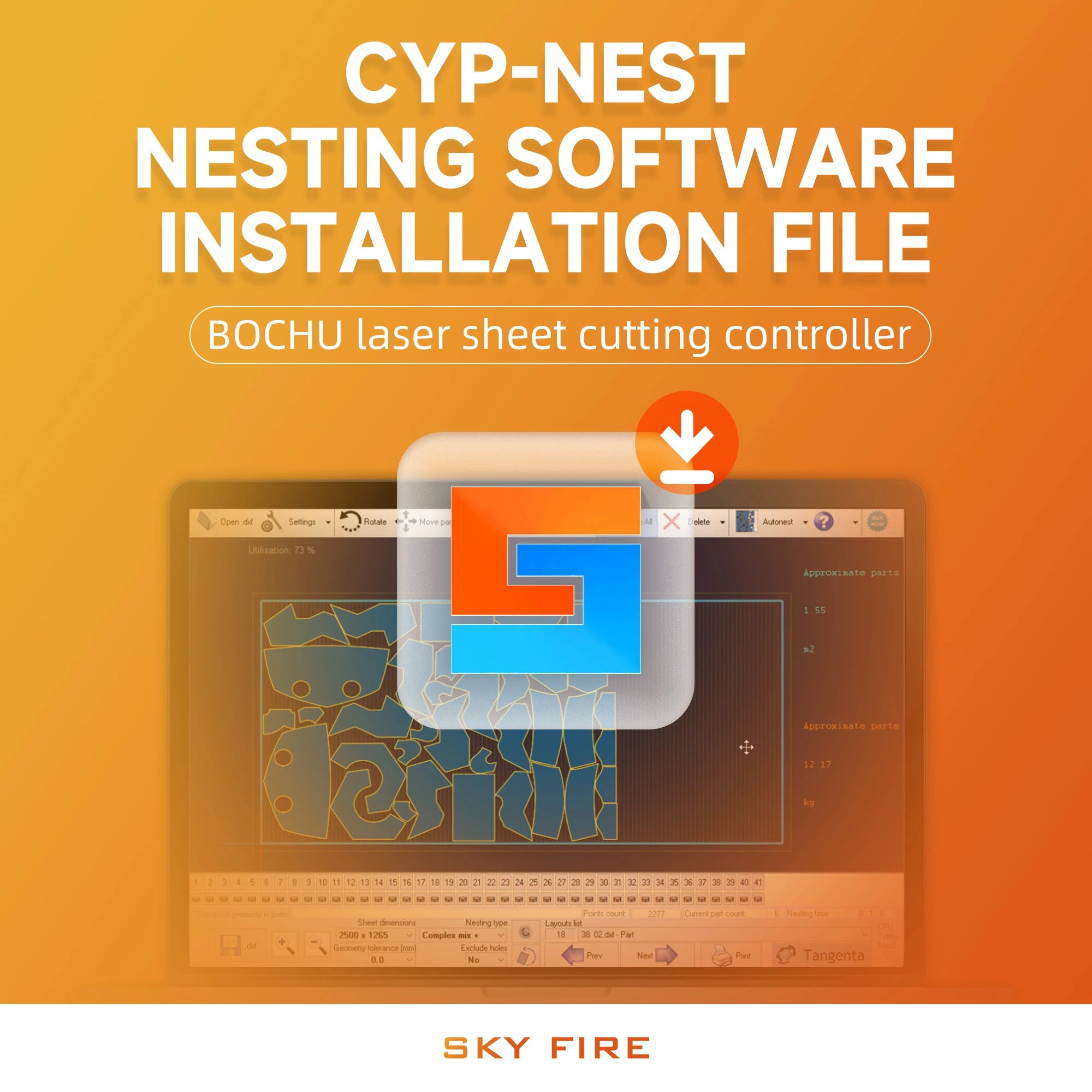 FSCUT4000E - CAD Laser Cutting Software | Sky Fire Laser