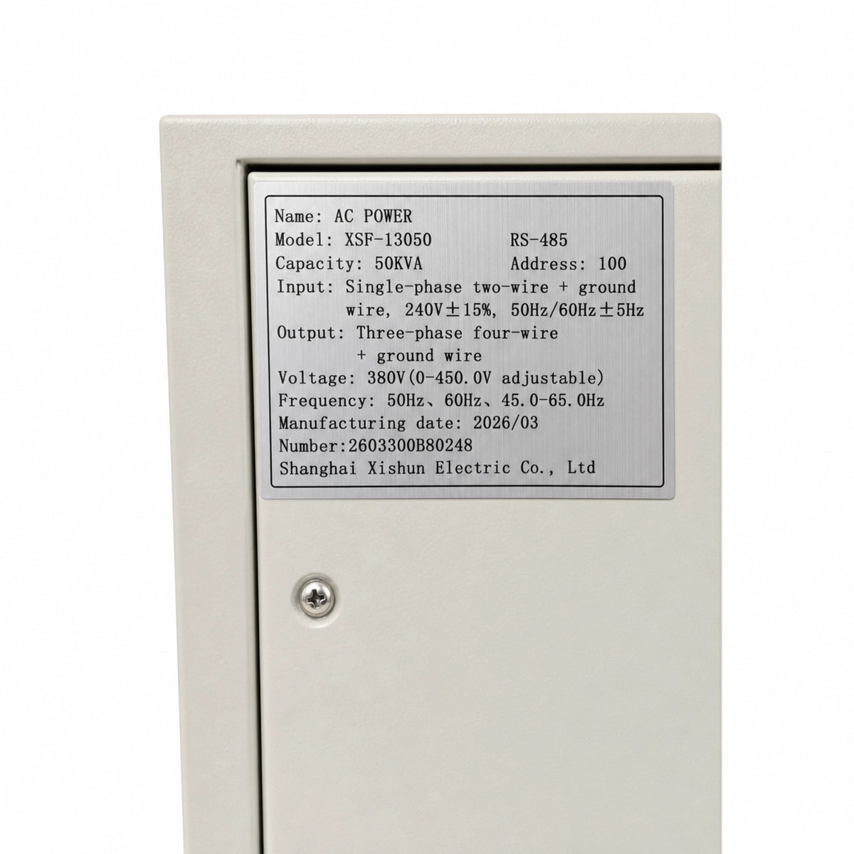 XSF-13 Series 20-80kVA Stabilized Frequency Converter Power Supply