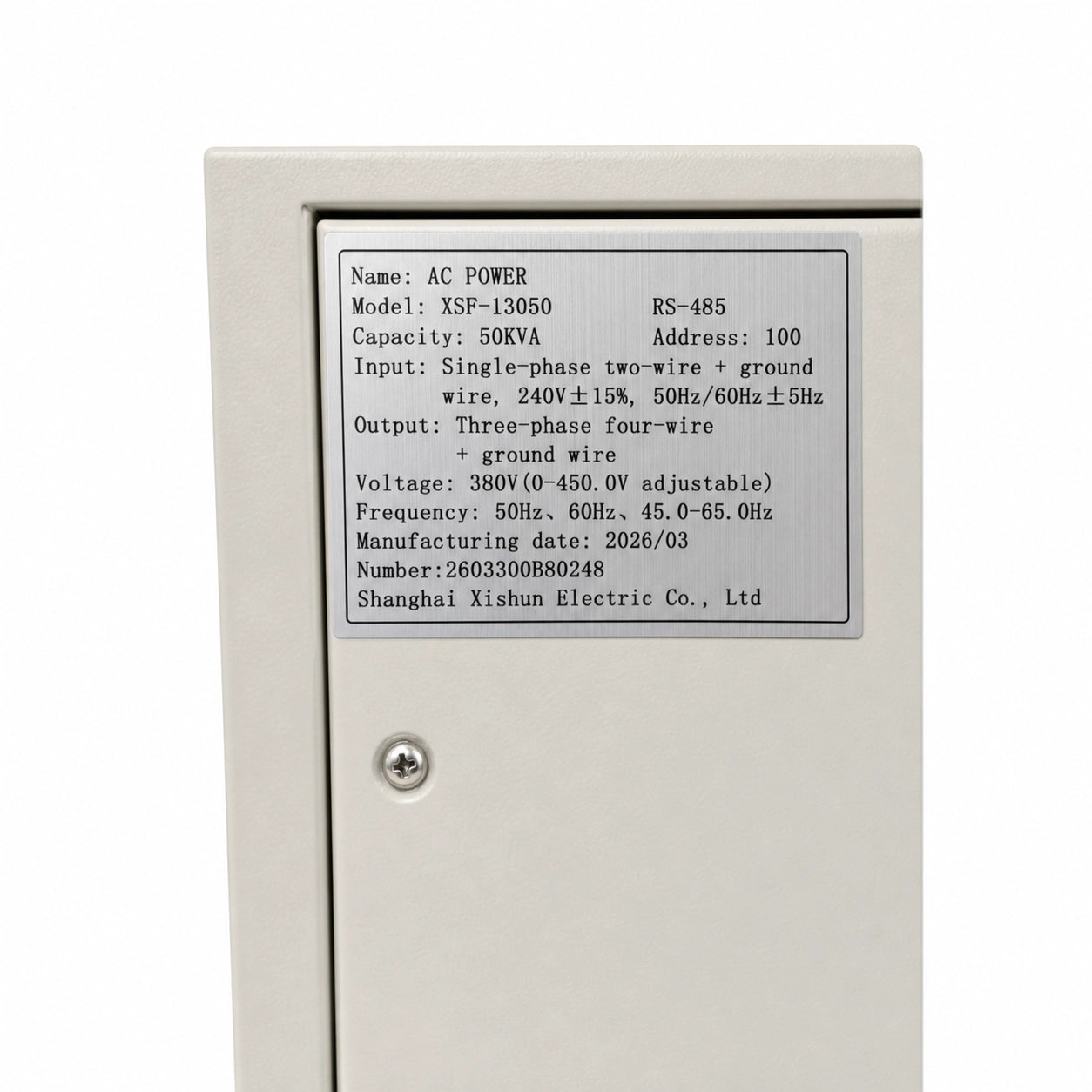 XSF-13 Series 20-80kVA Stabilized Frequency Converter Power Supply