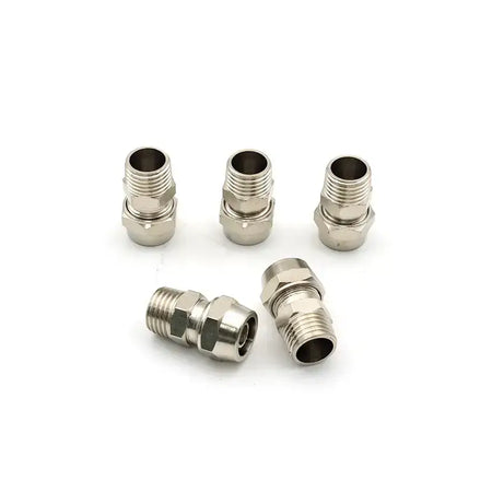 Metal fittings for auxiliary gas control system in DIY fiber laser cutter