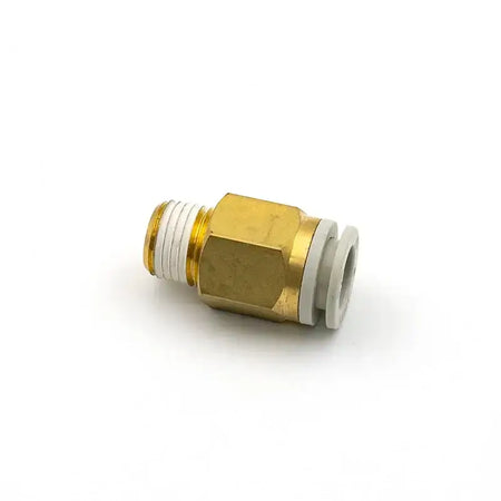 Brass fitting for auxiliary gas control system in DIY fiber laser cutter