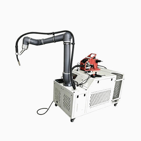 CEBBOTS collaborative welding robot side view with welding source and mobile base