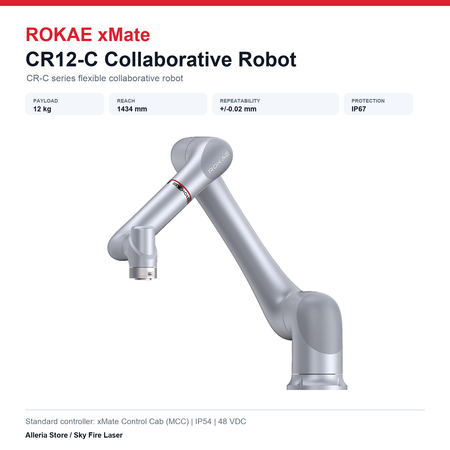 ROKAE xMate CR12-C collaborative robot, 12 kg payload and 1434 mm reach