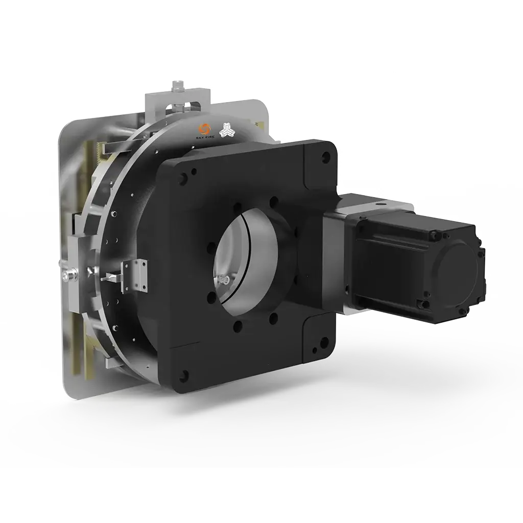 Manual chuck for DIY laser tube cutting by Sky Fire x Travis Mitchell, ideal for projects with tubes 10-120mm in diameter.