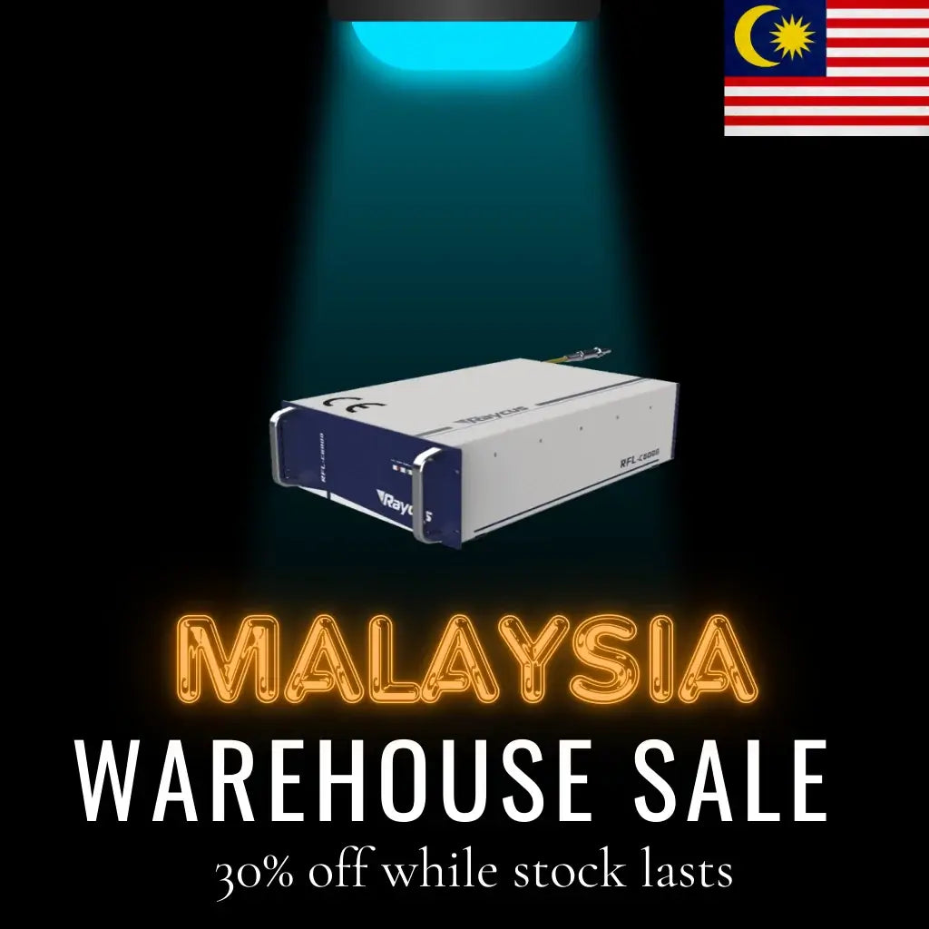 Used Raycus laser source on sale in Malaysia, featuring 30% off, ideal for precision cutting and welding.