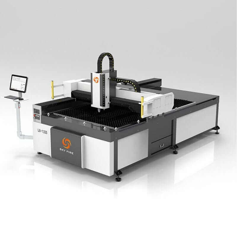 Profitable 1kW Hybrid CNC Laser Cutter SKYFIRE L8-1325-3000W/400WDiscover the profitable SKYFIRE L8-1325 hybrid CNC laser cutter, a fusion of 1kW fiber and CO2 tech. Perfect for both metal & non-metal, it redefines the hybrid 1430 cutting experience.