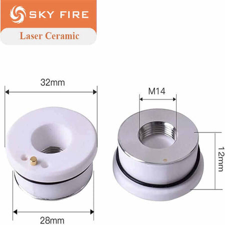 Sky Fire LaserGeneral Ceramic Ring for Raytools Precitec WXS EC+Ophit HANS Bodor Fiber Laser Cutting HeadsGeneral Ceramic Ring for Fiber Laser Cutting Heads